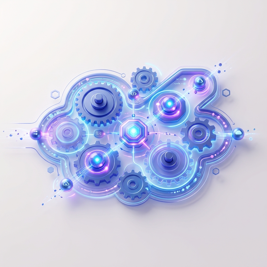 Imagem gráfica de um chatbot ou inteligência artificial comunicando-se com clientes